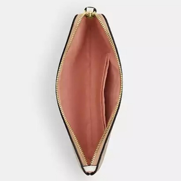 Coach Signature Floral Print Double Zip Wristlet and Sunglass Case - Picture 3 of 6